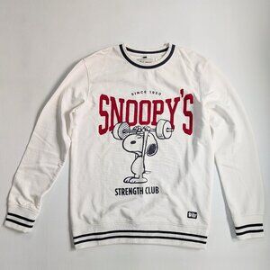 Snoopy Lightweight Men's Sweatshirt Size Small White